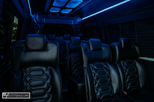 Scottsdale corporate Sprinter bus - interior 2