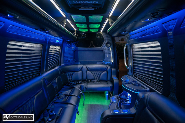 Scottsdale party bus Sprinter - interior 3