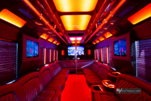 2020 Party Bus orange interior - Scottsdale Limo