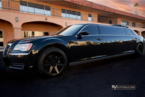 Black Stretch Limousine with Rims - Scottsdale Limo